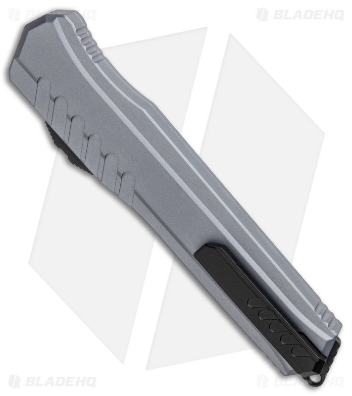 Microtech Cypher MK7 S/E OTF Automatic Knife Gray (4" Black) 241M-1DLCGY