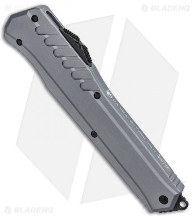 Microtech Cypher MK7 S/E OTF Automatic Knife Gray (4" Black) 241M-1DLCGY