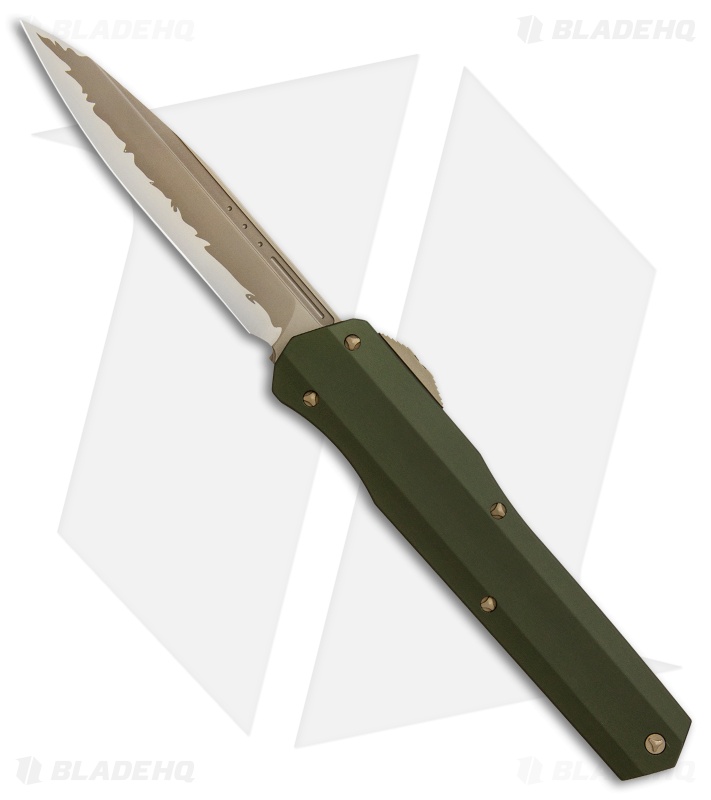 Microtech Cypher S/E OTF Automatic Knife Smooth OD Green (4" Katana) 241-1KAOD