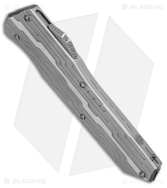 Marfione Custom Cypher D/E OTF Automatic Knife Vapor Blasted SS (Mirror Polish)