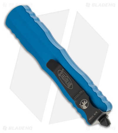Microtech Dirac D/E OTF Automatic Knife Blue Aluminum (2.88" Black)