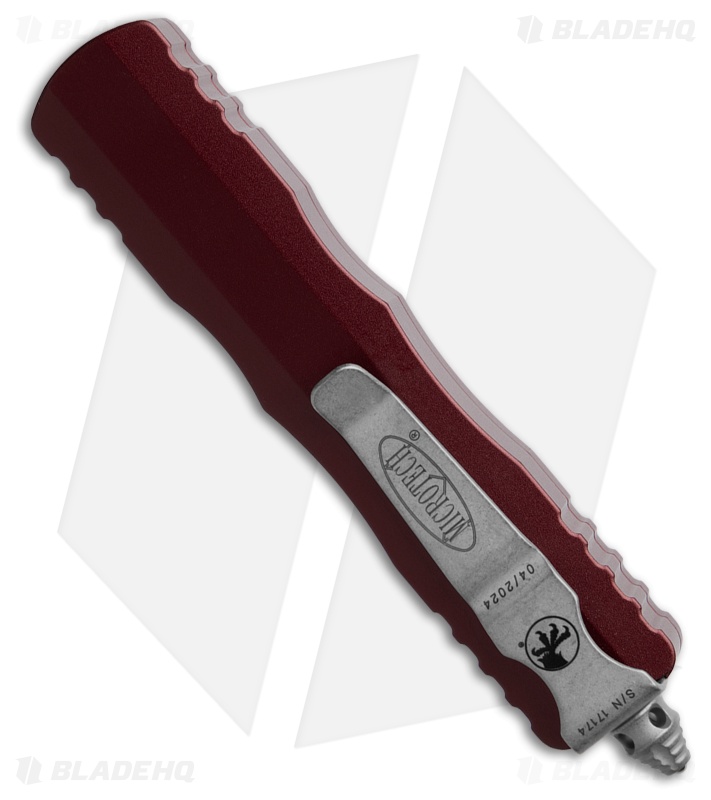 Microtech Dirac D/E OTF Automatic Knife Merlot Red Aluminum (2.9" Apocalyptic)