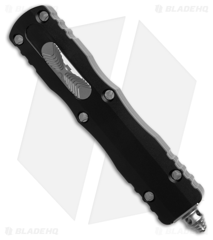 Microtech Dirac D/E OTF Automatic Knife Black Aluminum (2.9" Satin Full Serr)