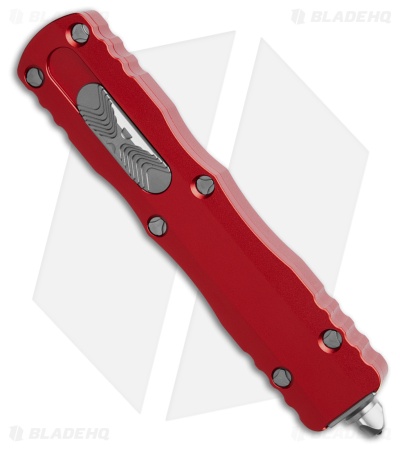 Microtech Dirac D/E OTF Automatic Knife Red Aluminum (2.9" Stonewash)