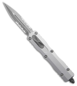 Microtech Dirac D/E OTF Automatic Knife  Natural Clear Aluminum (2.9" Apoc Serr)