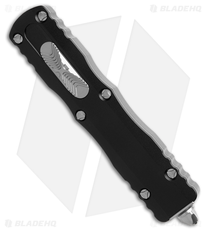 Microtech Dirac D/E OTF Automatic Knife Black Aluminum (2.88" Stonewash Serr)