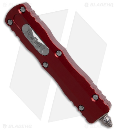 Microtech Dirac D/E OTF Automatic Knife Merlot Red Aluminum (2.9" Stonewash)