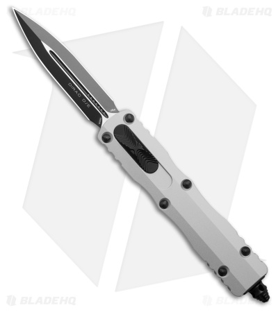 Microtech Dirac D/E OTF Automatic Knife Clear Aluminum (2.9" Black)