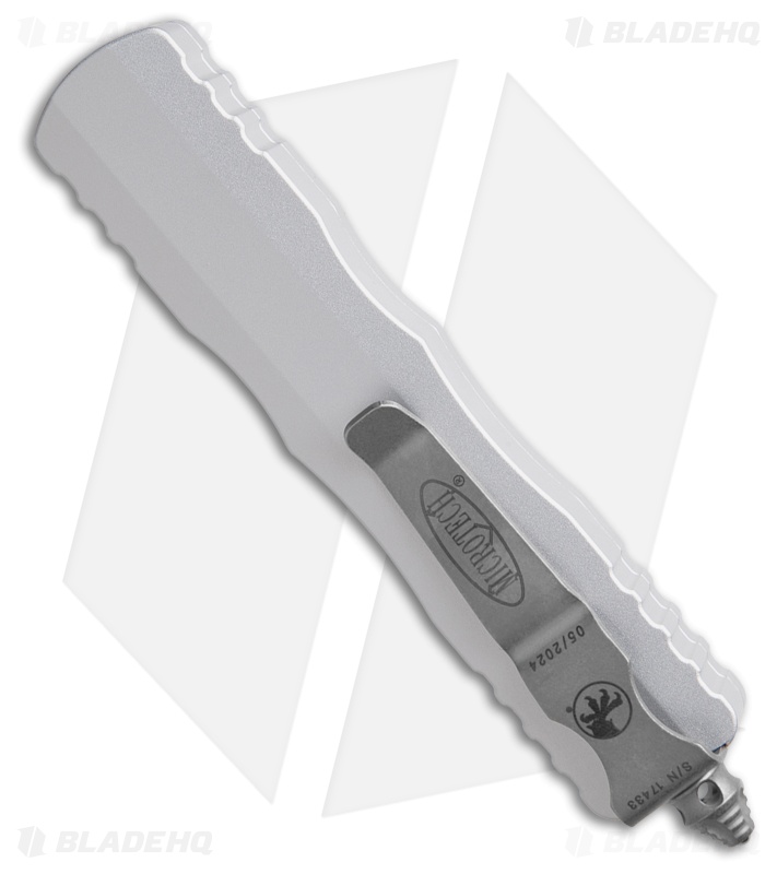 Microtech Dirac D/E OTF Automatic Knife  Natural Clear Aluminum (2.9" Apoc Serr)