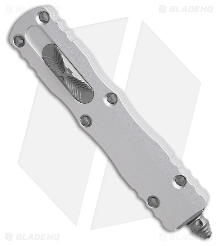 Microtech Dirac D/E OTF Automatic Knife  Natural Clear Aluminum (2.9" Apoc Serr)