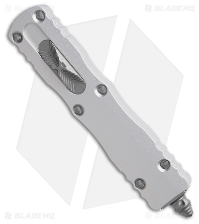 Microtech Dirac D/E OTF Automatic Knife  Natural Clear Aluminum (2.9" Apoc Serr)
