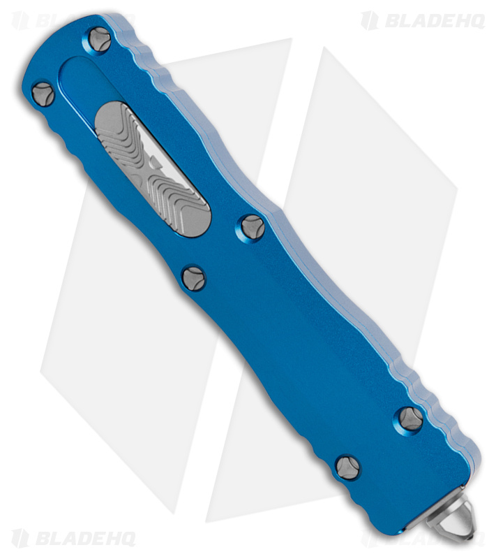Microtech Dirac D/E OTF Automatic Knife Blue Aluminum (2.88" Stonewash Serr)