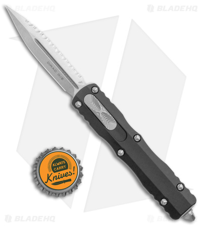 Microtech Dirac Dagger OTF Automatic Knife Black (2.88" Stonewash Full Serr)