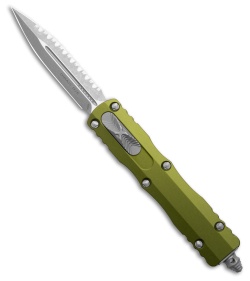 Microtech Dirac D/E OTF Automatic Knife OD Green Al (2.9" Apocalyptic Full Serr)