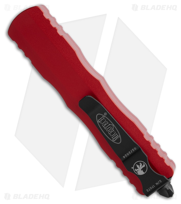 Microtech Dirac D/E OTF Automatic Knife Red Aluminum (2.9" Black Serr)