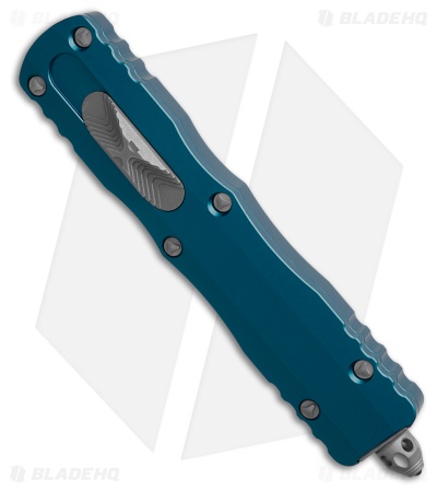 Microtech Dirac Delta D/E OTF Automatic Knife Blue Aluminum (3.75" AP Full Serr)