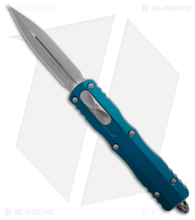 Microtech Dirac Delta D/E OTF Automatic Knife Blue Aluminum (3.75" Satin)