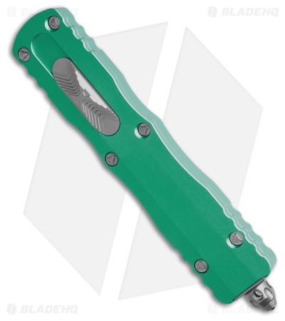 Microtech Dirac Delta D/E OTF Auto Knife Turquoise Al (3.75" Satin Full Serr)