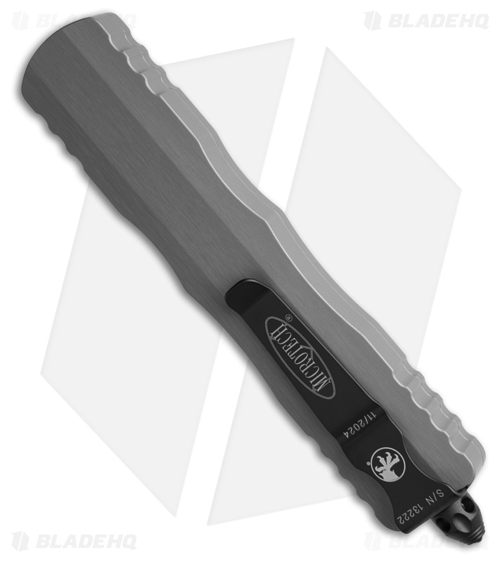 Microtech Dirac Delta D/E OTF Knife Natural Clear Al (3.75" Black Full Serr) 