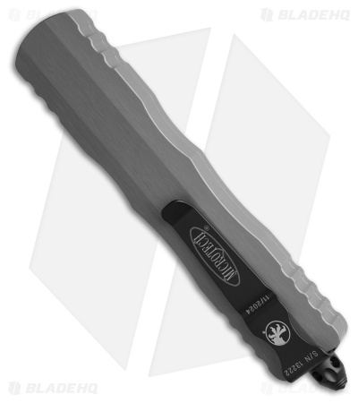 Microtech Dirac Delta D/E OTF Knife Natural Clear Al (3.75" Black Full Serr) 
