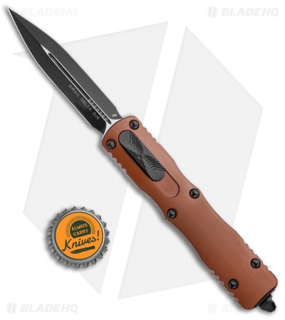 Microtech Dirac Delta OTF Automatic Knife Tan (3.75" Black)  227-1TA