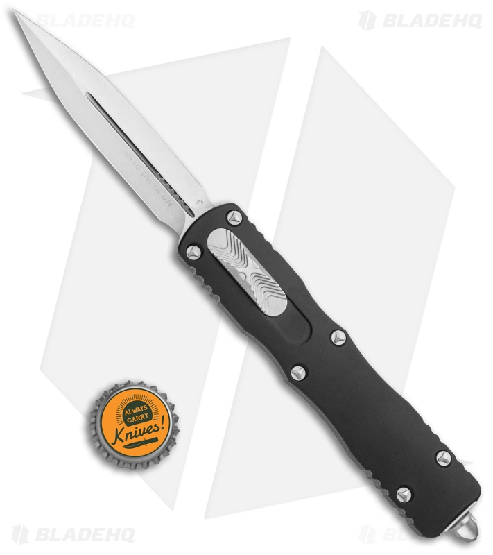 Microtech Dirac Delta OTF Automatic Knife Black (3.8" Stonewash) 227-10
