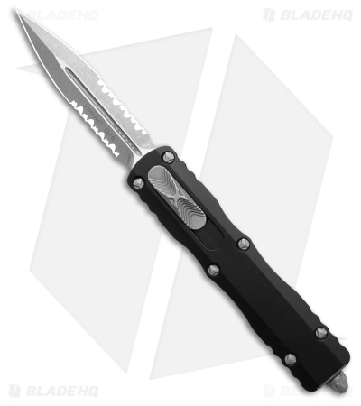 Microtech Dirac D/E OTF Automatic Knife Black (2.9" Apocalyptic Serr) 225-11AP