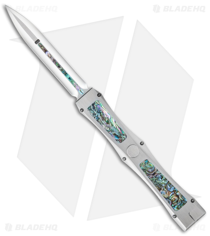 Marfione Custom Dragonslayer IV OTF Knife Stainless/Abalone (Mirror Polish)