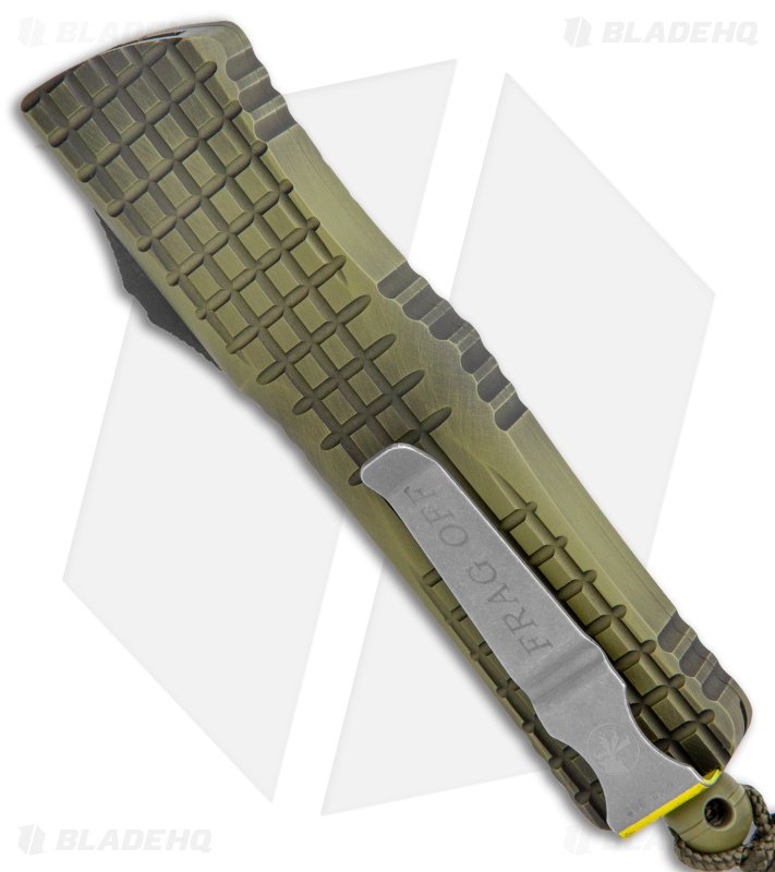 Microtech Combat Troodon D/E OTF Frag Off Series Green (4" Serr) 142-DR12