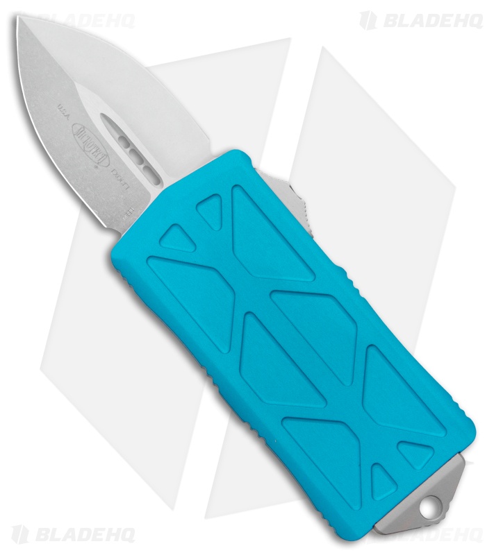 Microtech Exocet Dagger CA Legal OTF Automatic Knife Teal (1.9" Stonewash)