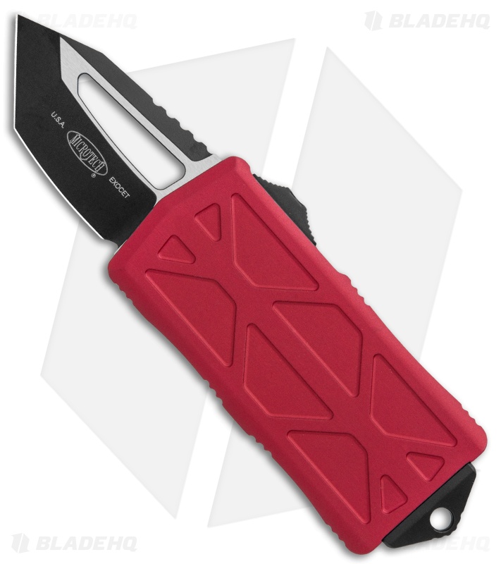 Microtech Exocet Tanto CA Legal OTF Automatic Knife Red (1.9" Black) 158-1RD