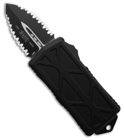 Microtech Exocet CA Legal OTF Auto Knife Black (1.9" Black Double Serrated) 