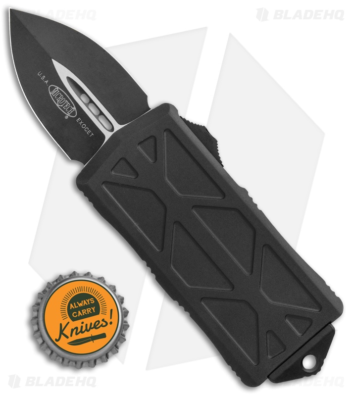 Microtech Exocet Dagger CA Legal OTF Tactical Automatic Knife (1.9" Black) 