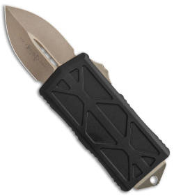 Microtech Exocet Dagger CA Legal OTF Automatic Knife Black Al (1.9" Bronze )