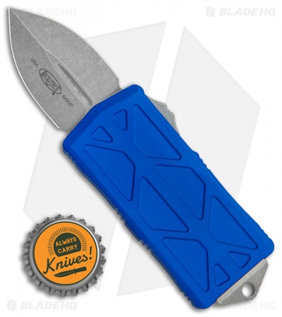 Microtech Exocet Dagger CA Legal OTF Automatic Knife Blue (1.9" Apocalyptic)