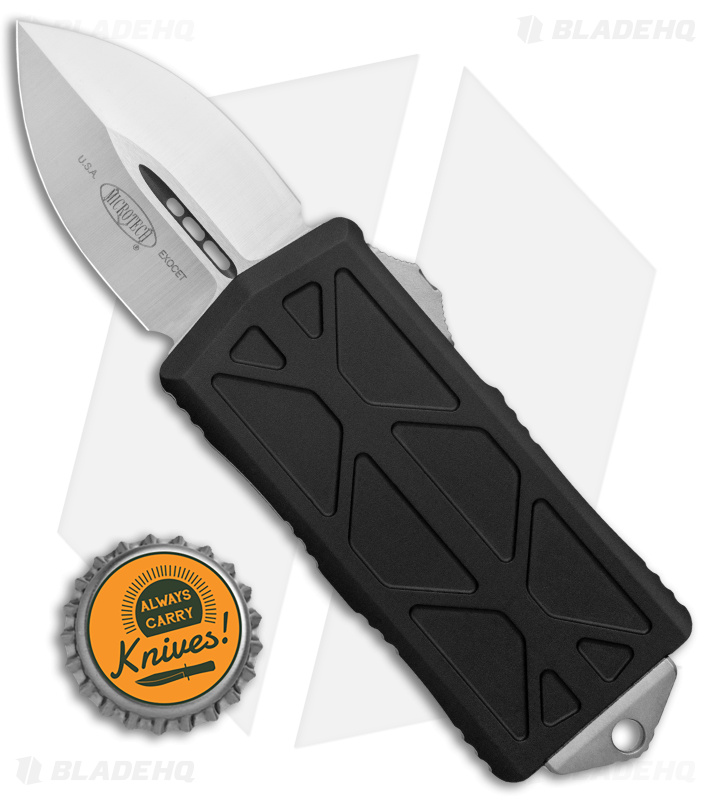 Microtech Exocet Dagger CA Legal OTF Automatic Knife Black Al (1.9" Satin) 157-4