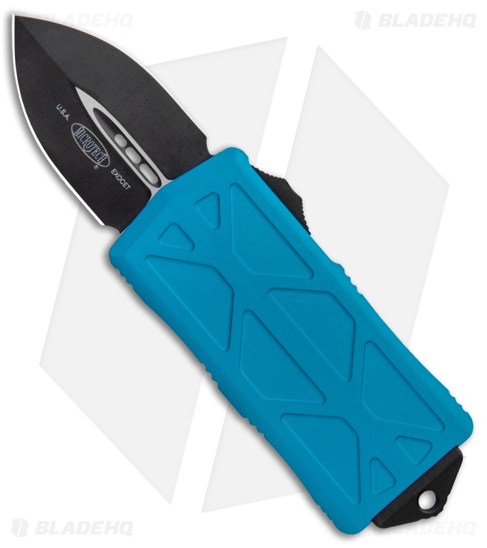 Microtech Exocet Dagger CA Legal OTF Automatic Knife Teal (1.9" Black)