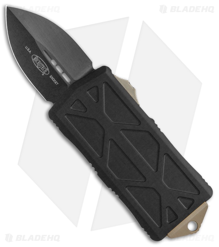 Microtech Exocet Dagger CA Legal OTF Automatic Knife (1.9" Black DLC)