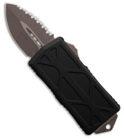 Microtech Exocet Dagger CA Legal OTF Automatic Knife Black (1.9" Bronze AP Serr)