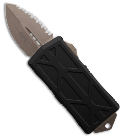 Microtech Exocet Dagger CA Legal OTF Automatic Knife Black (1.9" Bronzed Serr)