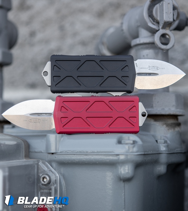 Microtech Exocet Dagger CA Legal OTF Automatic Knife (1.9" Stonewash)