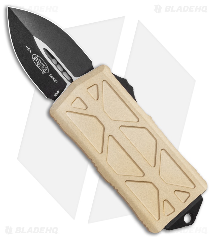 Microtech Exocet Dagger CA Legal OTF Champagne Gold (1.9" Black) 157-1CG