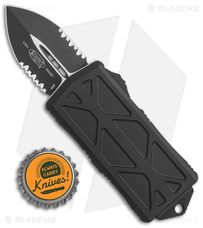 Microtech Exocet CA Legal OTF Auto | Black Serr | Blade HQ