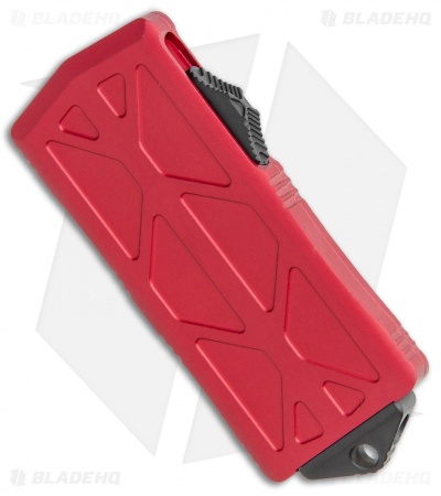 Microtech Exocet Dagger CA Legal OTF Automatic Red (1.9" Black Serr) 157-2 RD