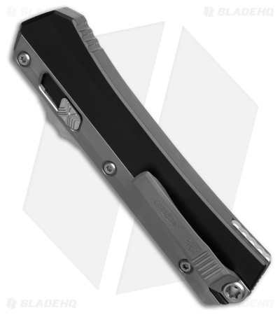 Microtech Glykon OTF Automatic Knife Black Al/Gray Titanium (3.75" SW Full Serr)