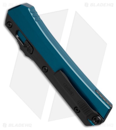 Microtech Glykon T/E OTF Automatic Knife Blue Aluminum/Titanium (3.75" Black)