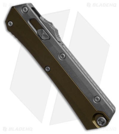 Microtech Glykon T/E OTF Automatic Knife OD Green Al/Ti (3.75" Apoc Full Serr)