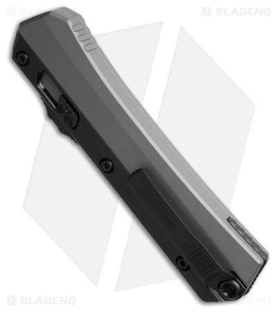 Microtech Glykon T/E OTF Knife Natural Clear Aluminum/ Black Ti (3.75" Black)