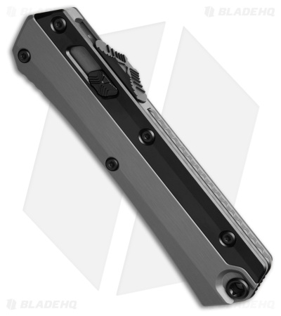 Microtech Glykon T/E OTF Knife Natural Clear Aluminum/ Black Ti (3.75" Black)