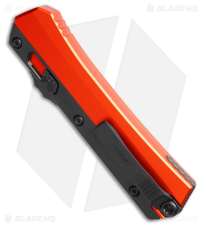 Microtech Glykon T/E OTF Automatic Knife Orange Aluminum/Titanium (3.75" Black)